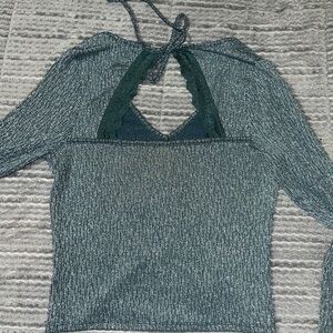 Lavender Moon Shimmering Teal Top size M